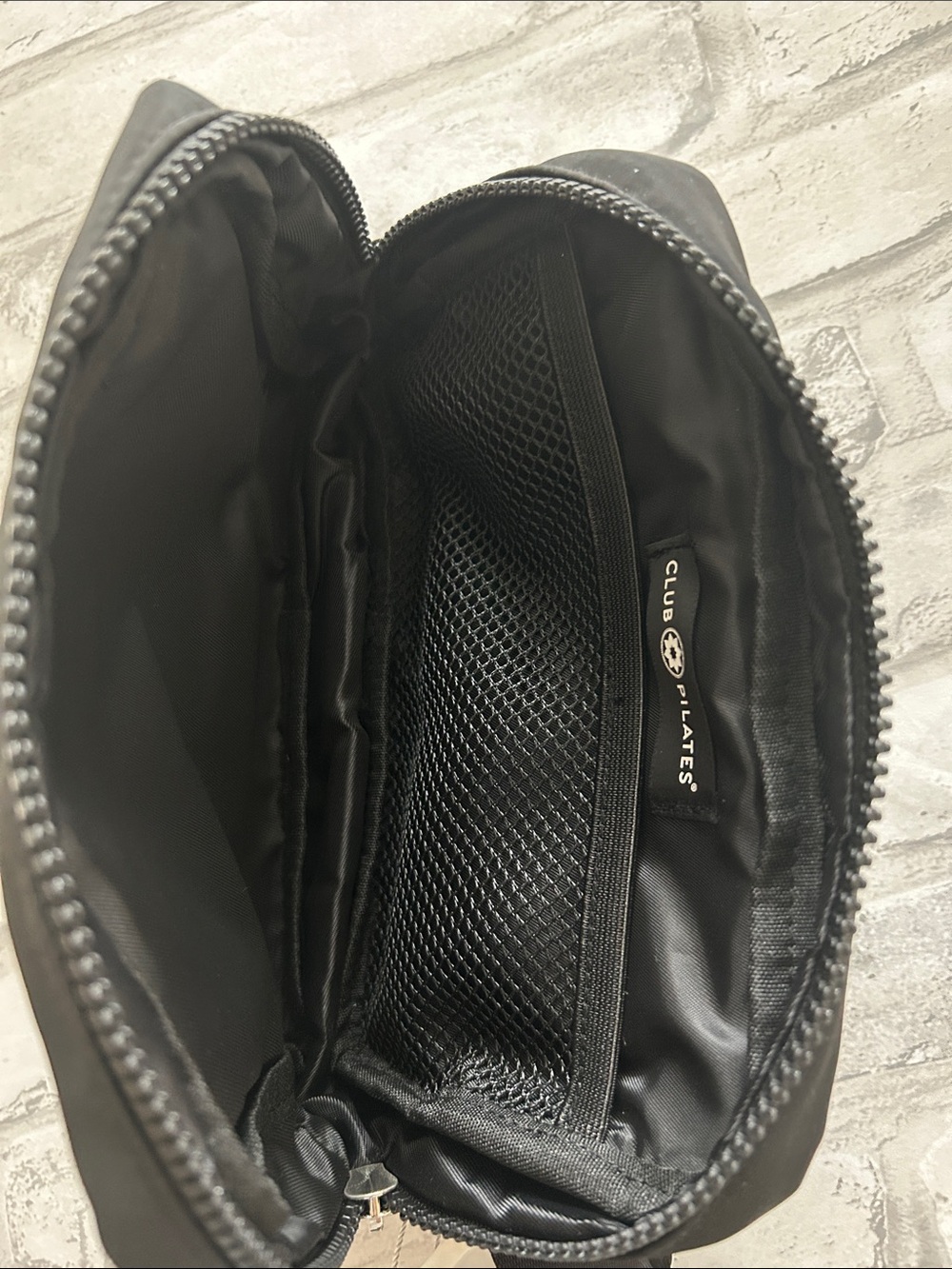 Club Pilates Black Mini Waist Bag with Logo Strap - Picture 3 of 4